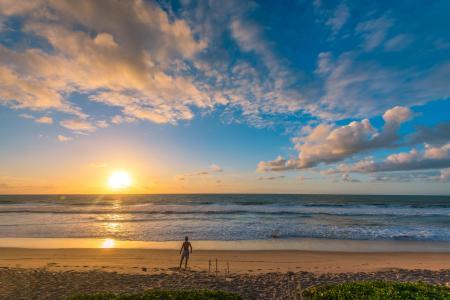 Sonnenuntergang am Strand bei Itacare