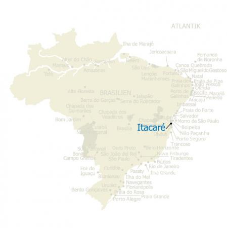 MAP Brasilien Karte Itacaré