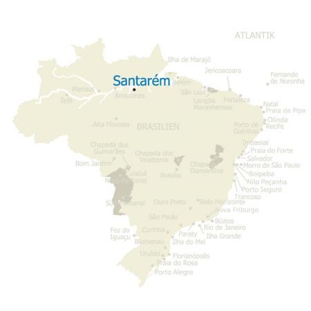 MAP Brasilien Karte Santarém