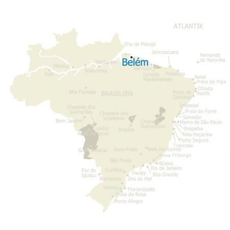 MAP Brasilien Karte Belém