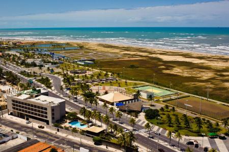 Blick vom Celi Hotel Aracaju auf die Strandpromenade
