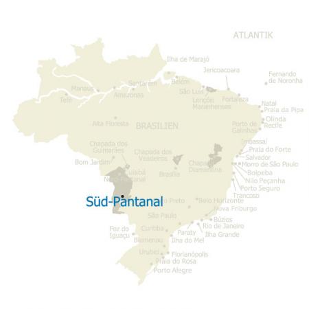 MAP Brasilien Karte Süd-Pantanal