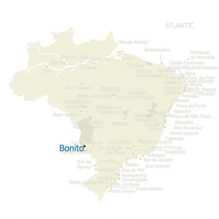 Karte von Bonito in Brasilien