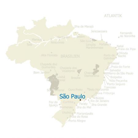 Karte Brasilien Sao Paulo