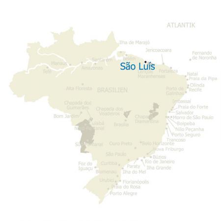 MAP Brasilien Karte Sao Luis