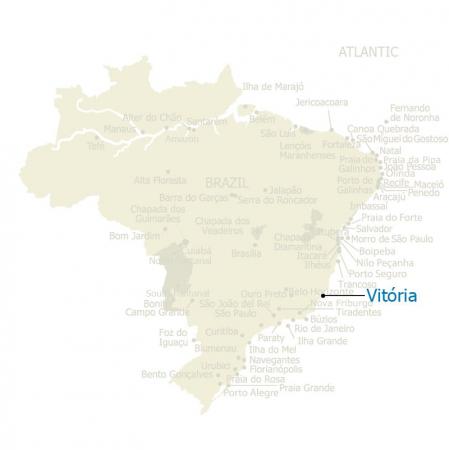 Karte von Vitoria und Brasilien