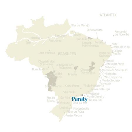 Brasilien Karte mit Paraty