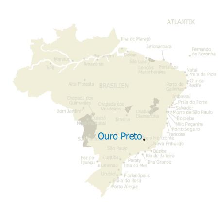 MAP Brasilien Karte Ouro Preto